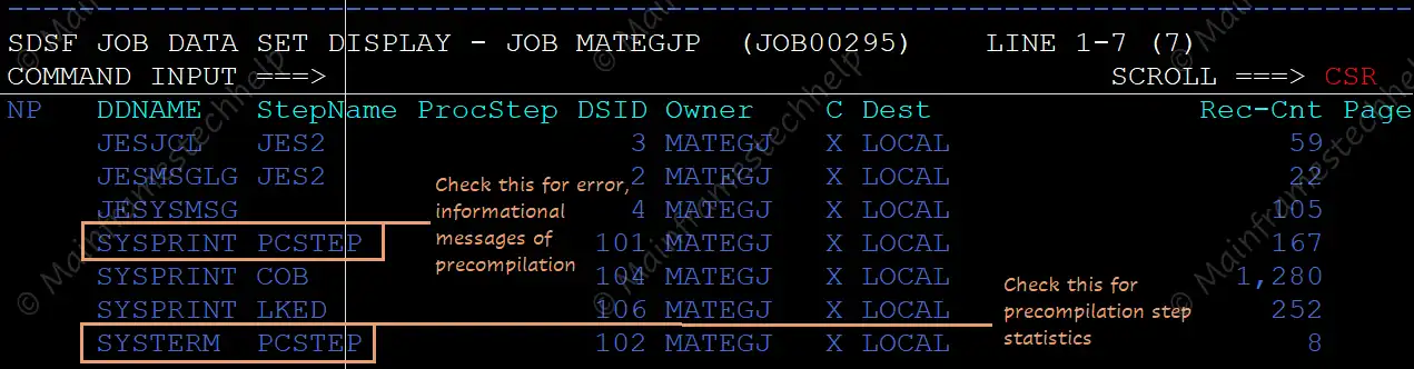 Precompile JOB Precompile Step