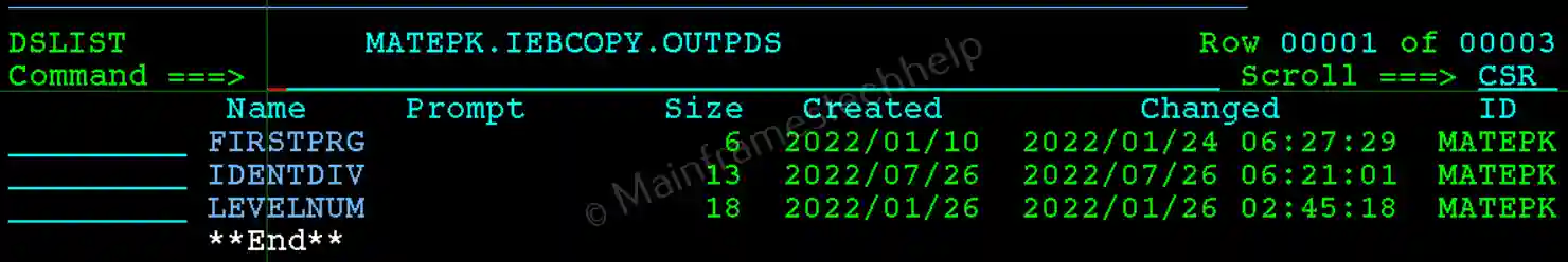 Selecting Members for Copy
