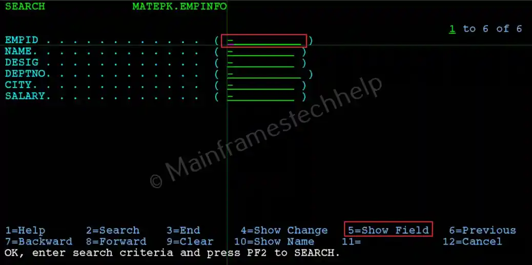 Table Column Value Range
