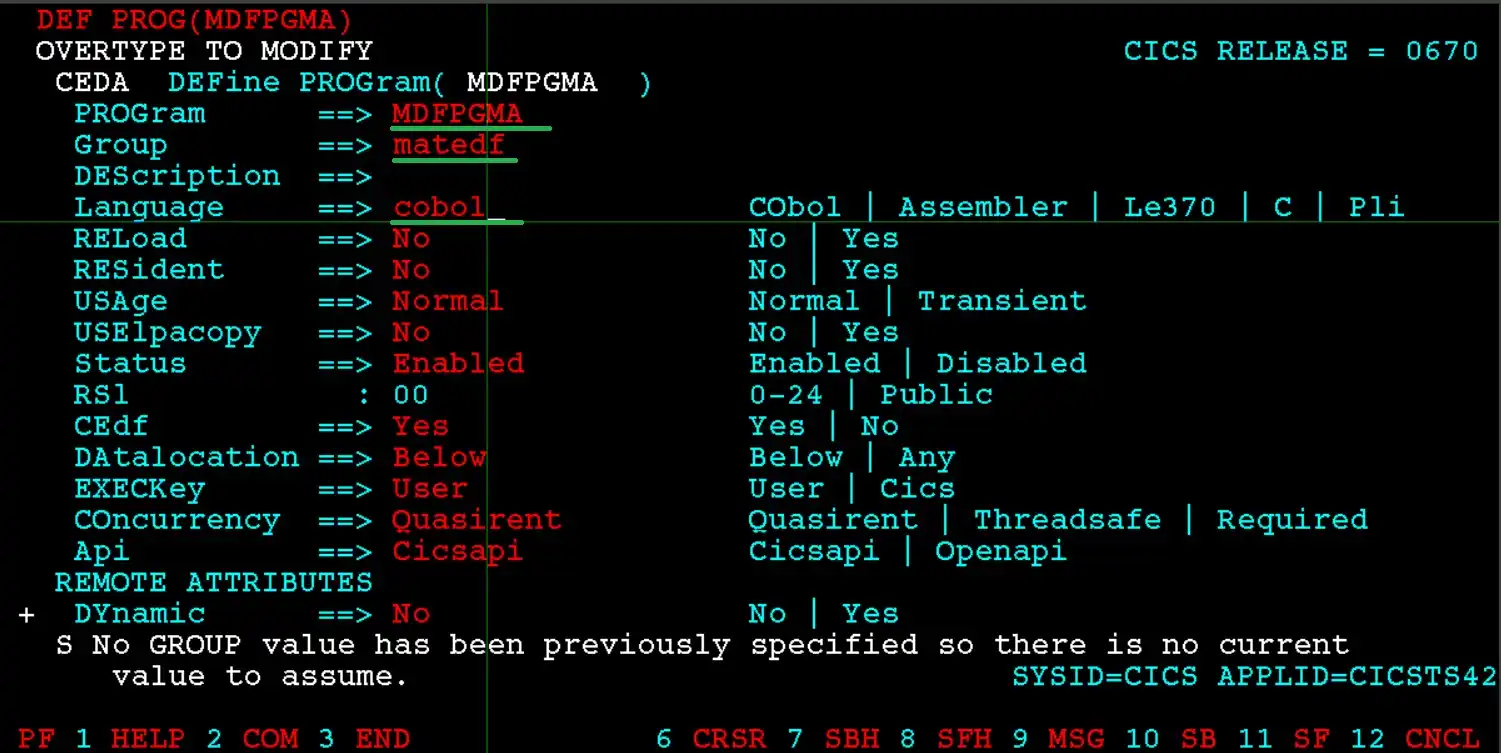 Define Application Program