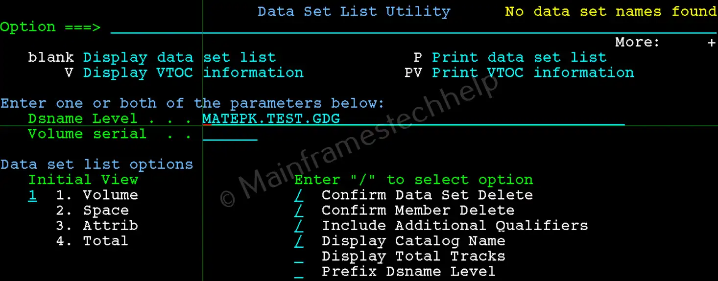 Delete GDG Base OUTPUT