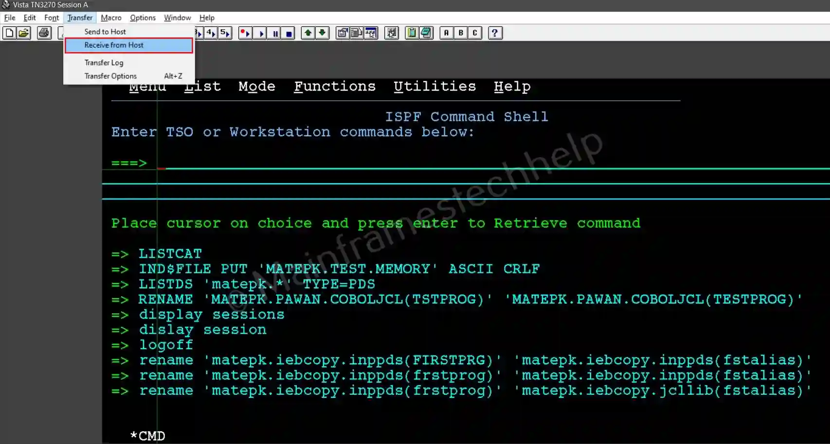 Receive File from Host