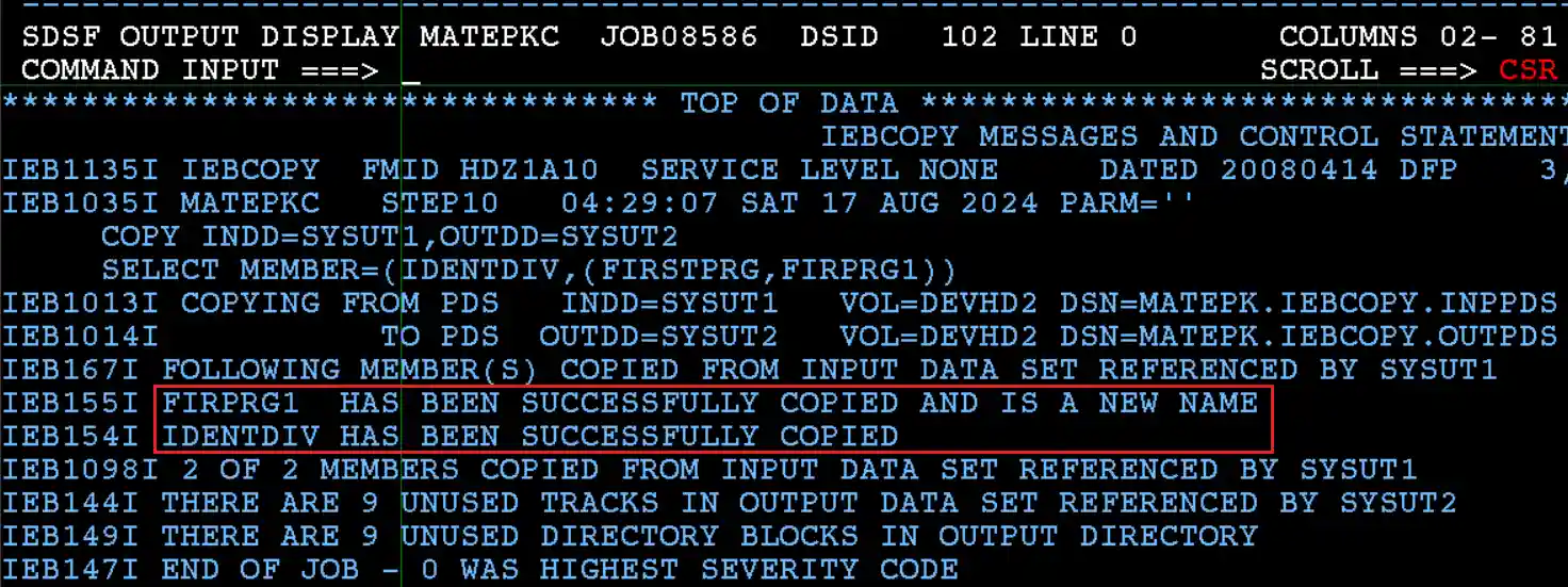 Rename member Job Status